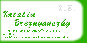 katalin breznyanszky business card